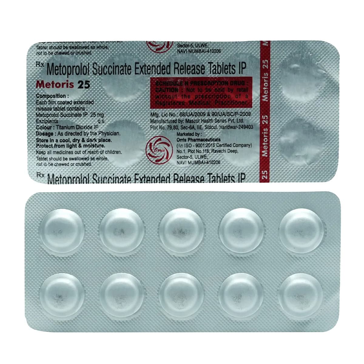 METORIS 25 TAB 10`S