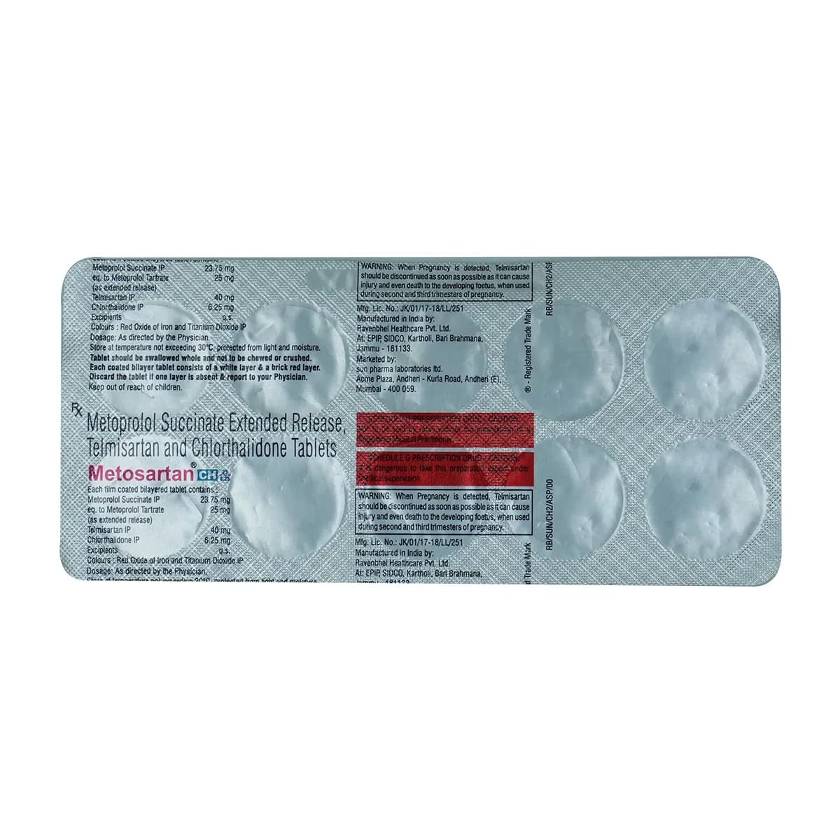 METOSARTAN CH 25/6.25 TAB