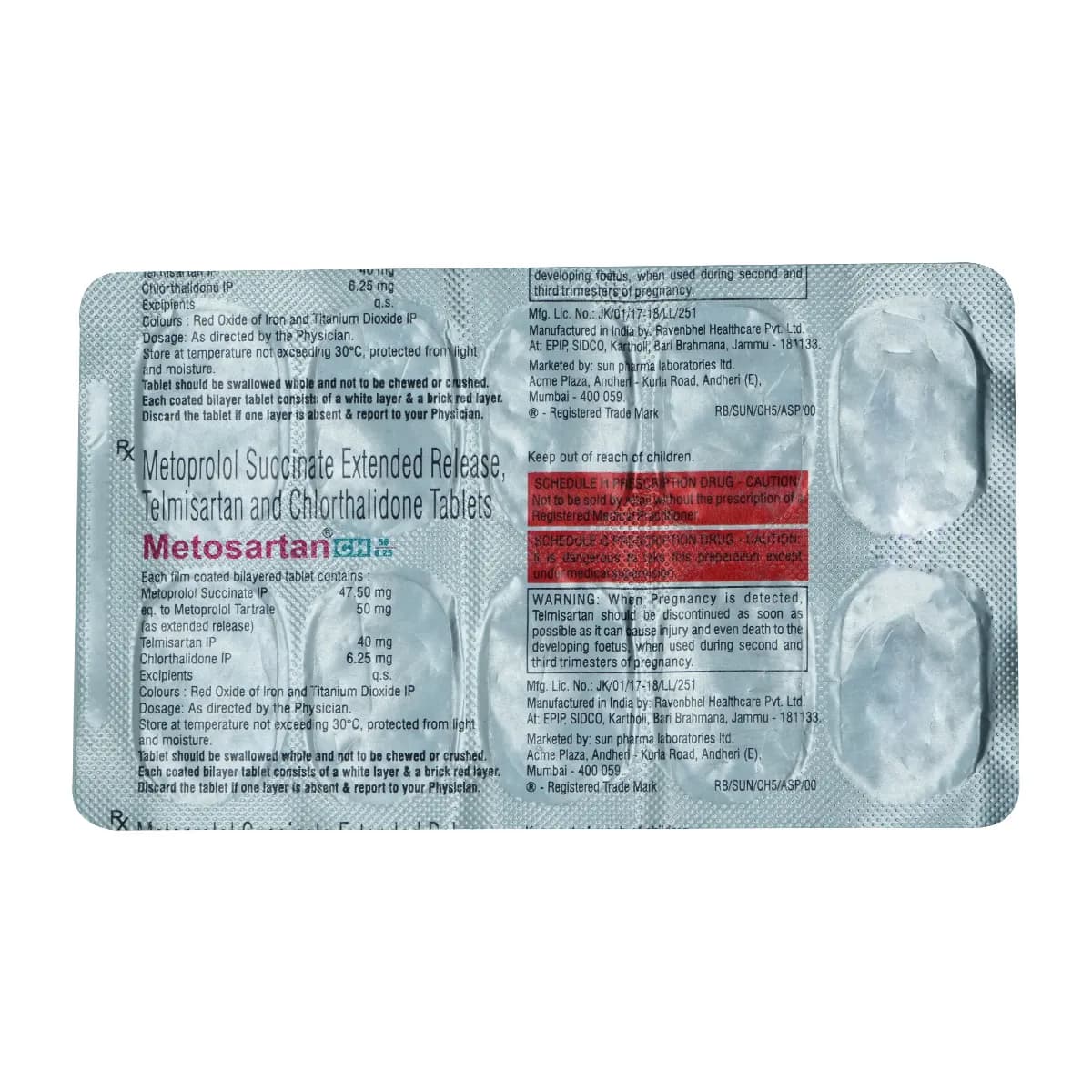 METOSARTAN CH 50/6.25MG