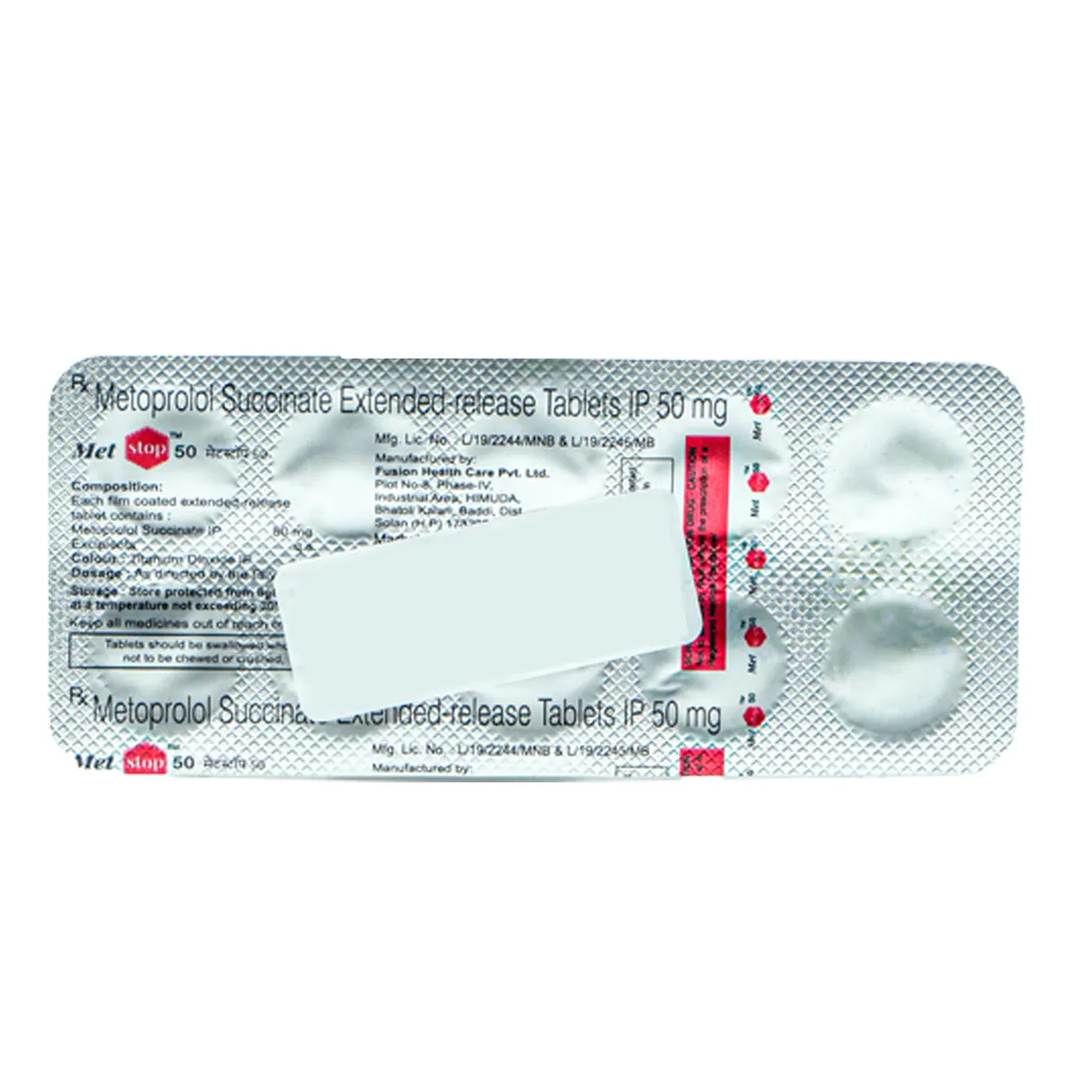 METSTOP 50MG TAB 10`S