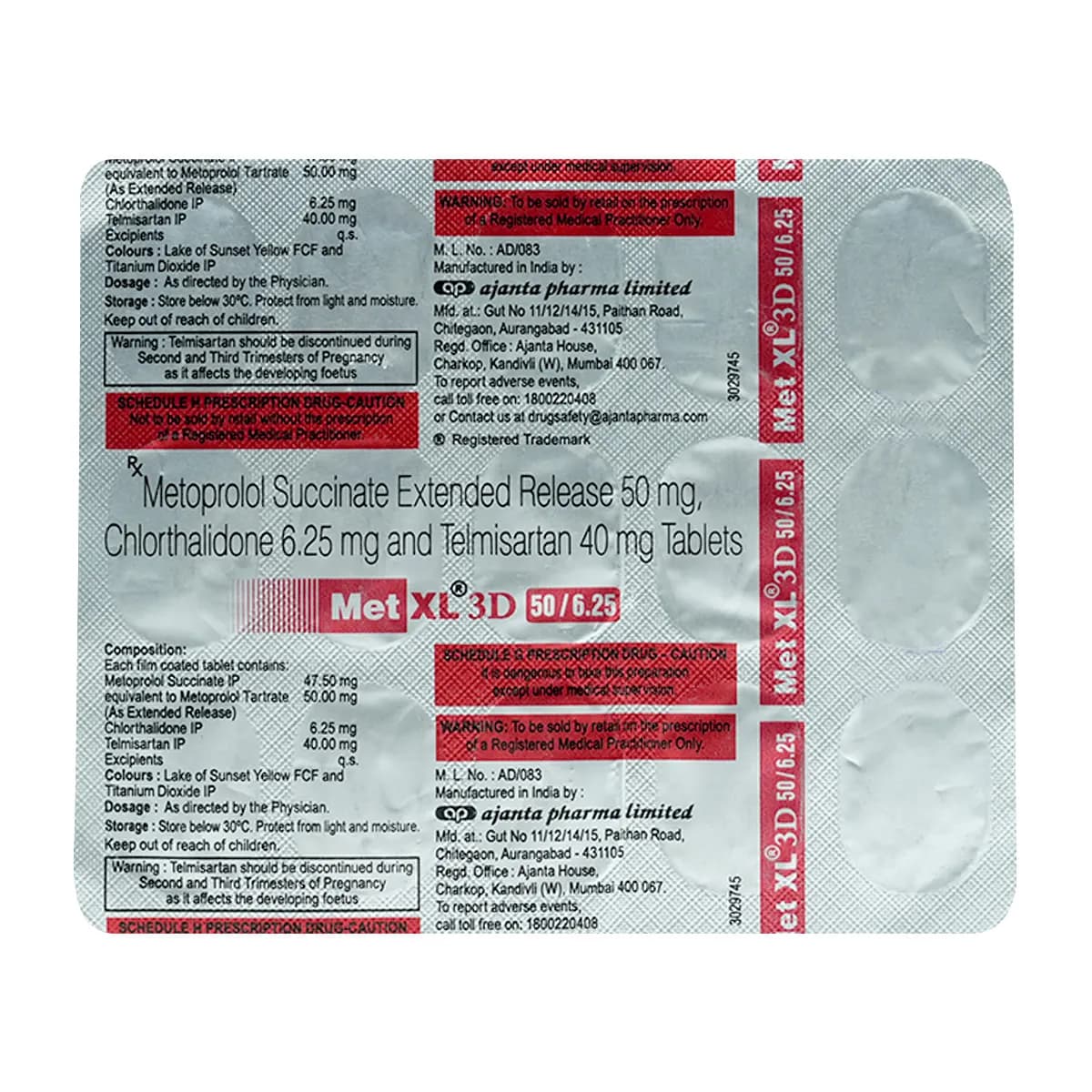 METXL 3D 50/6.25MG