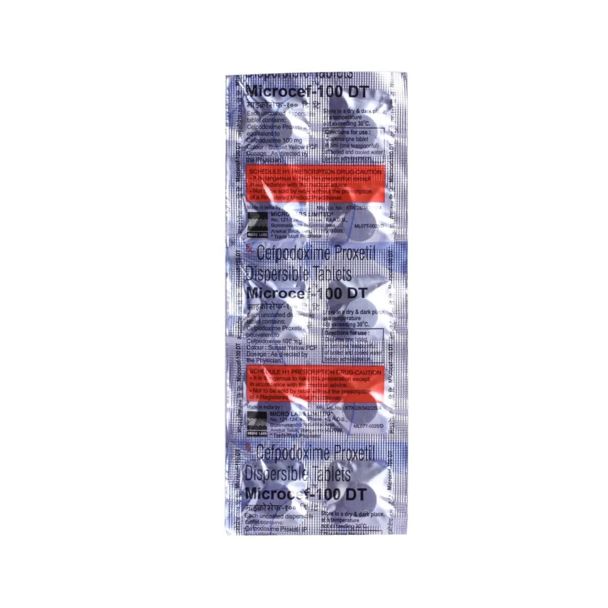 MICROCEF-100 DT 10`S