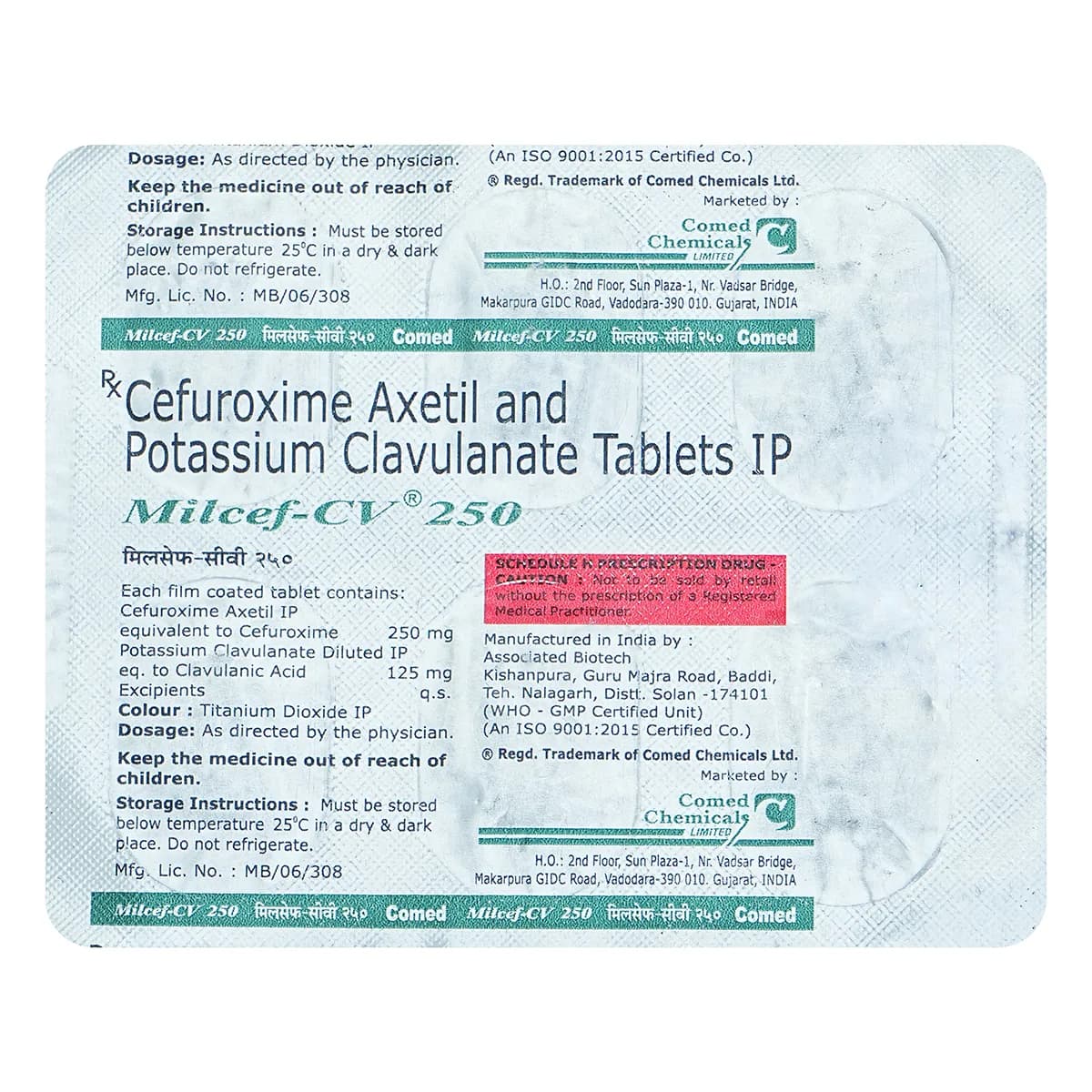 MILCEF CV 250MG TAB