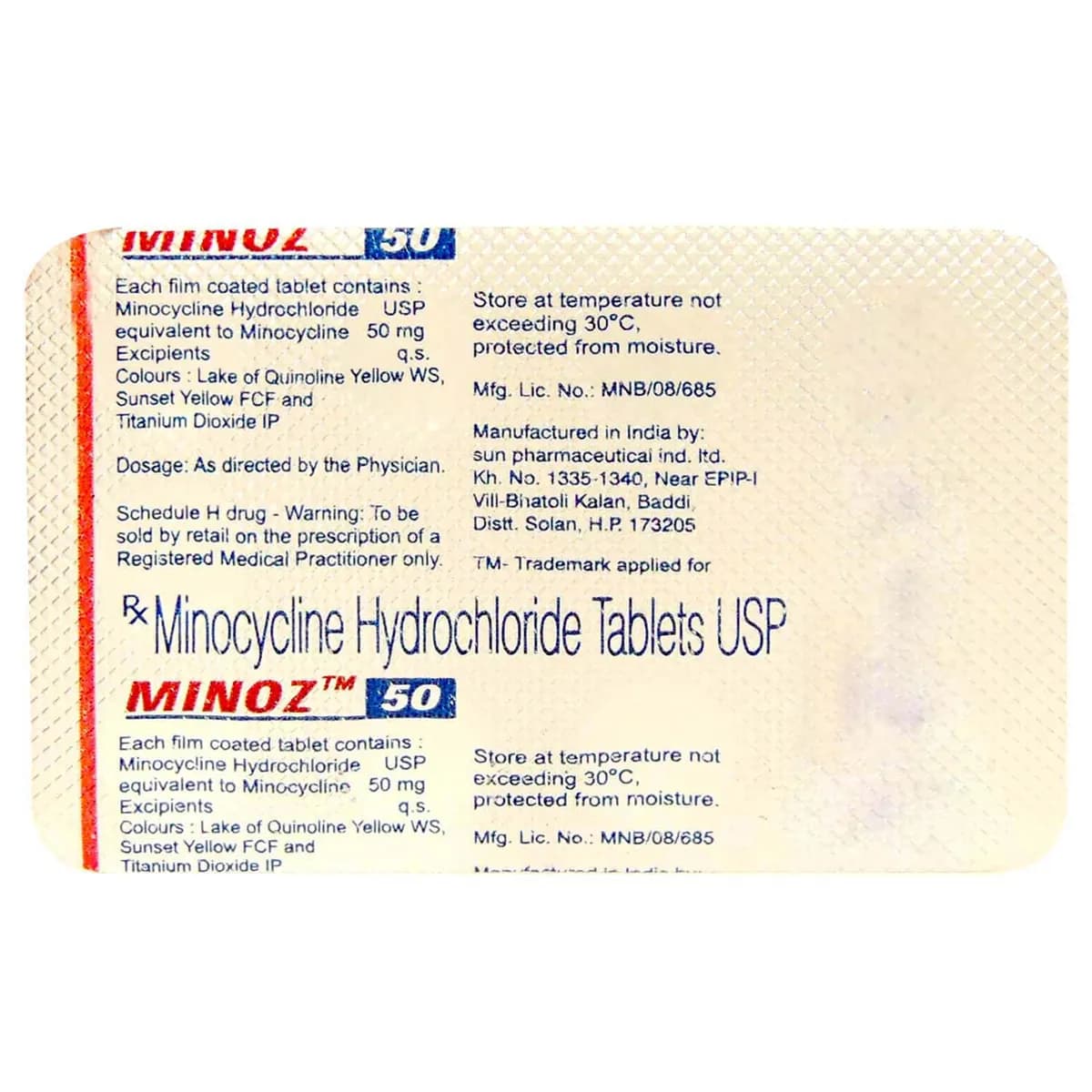 MINOZ 50MG TAB 10`S