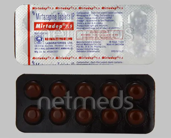 MIRTADEP 7.5MG 10`S