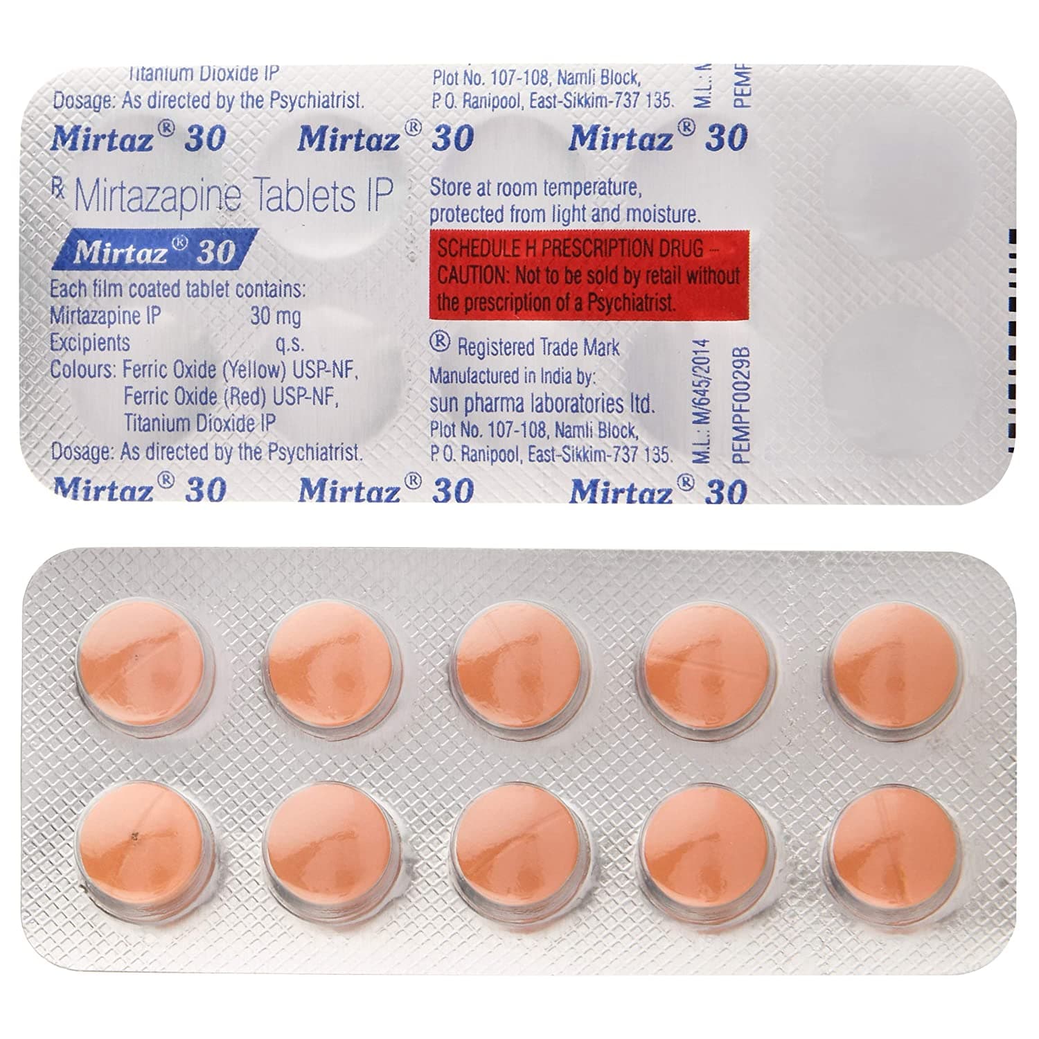 MIRTAZ-30MG TAB 10`S