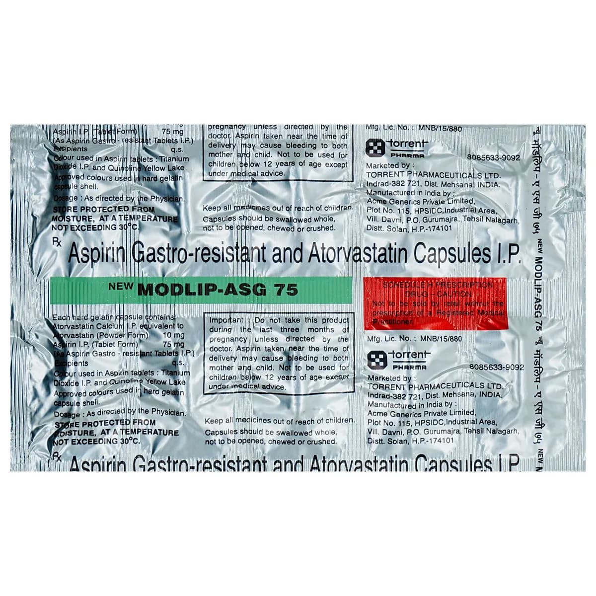 MODLIP ASG 75 CAP 10`S