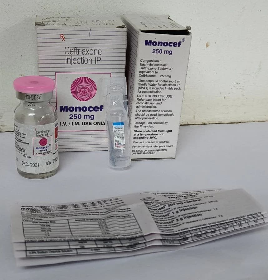 MONOCEF 250MG INJ VIAL