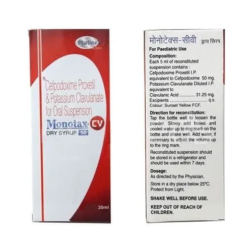 MONOTAX O DRY SYRUP 50MG