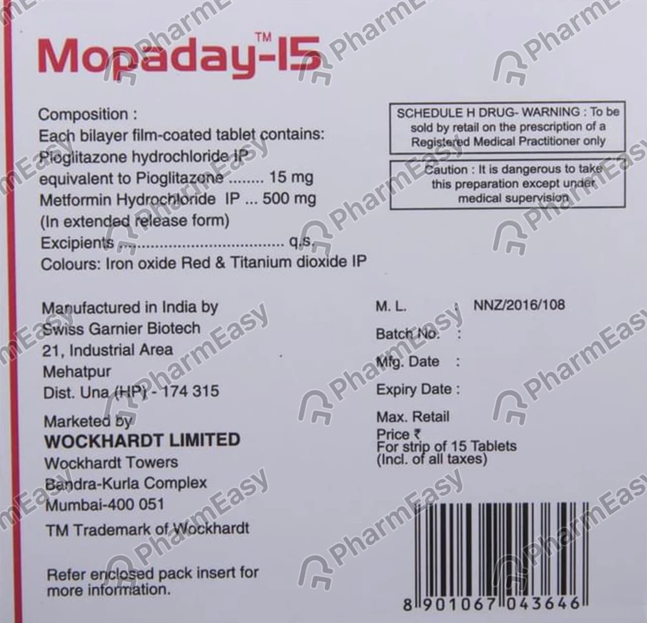 MOPADAY 15 15`S