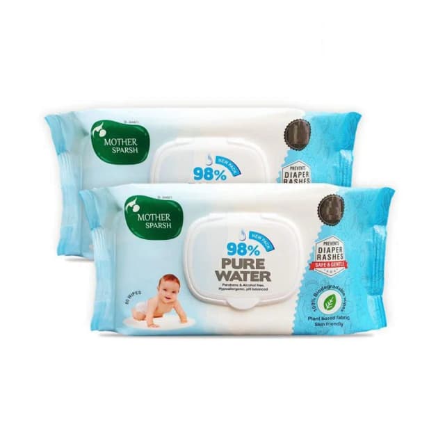 Mother Sparsh 98 % Pure Water Baby Wipes
