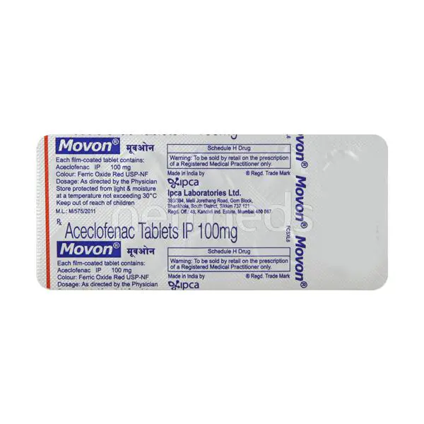 MOVON 100MG TAB 10`S