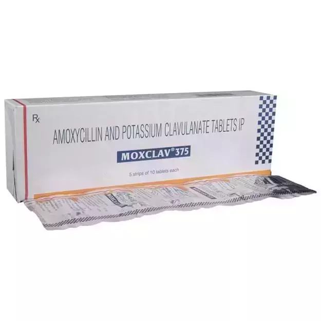 MOX CLAV 375MG TAB 10`S