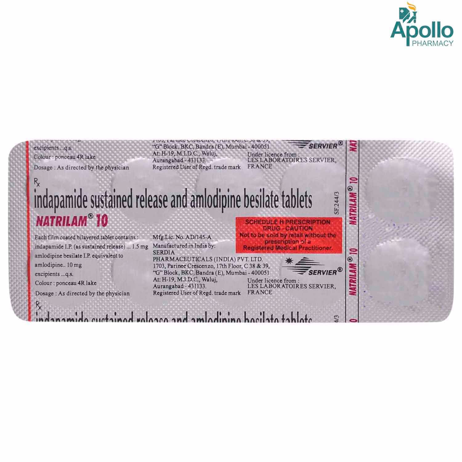 NATRILAM 10MG TAB