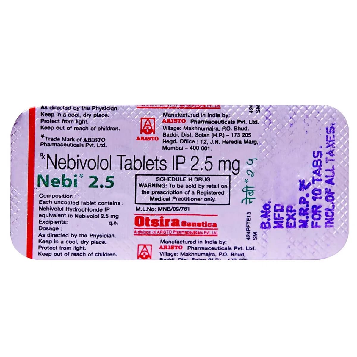 NEBIKIND 2.5MG TAB