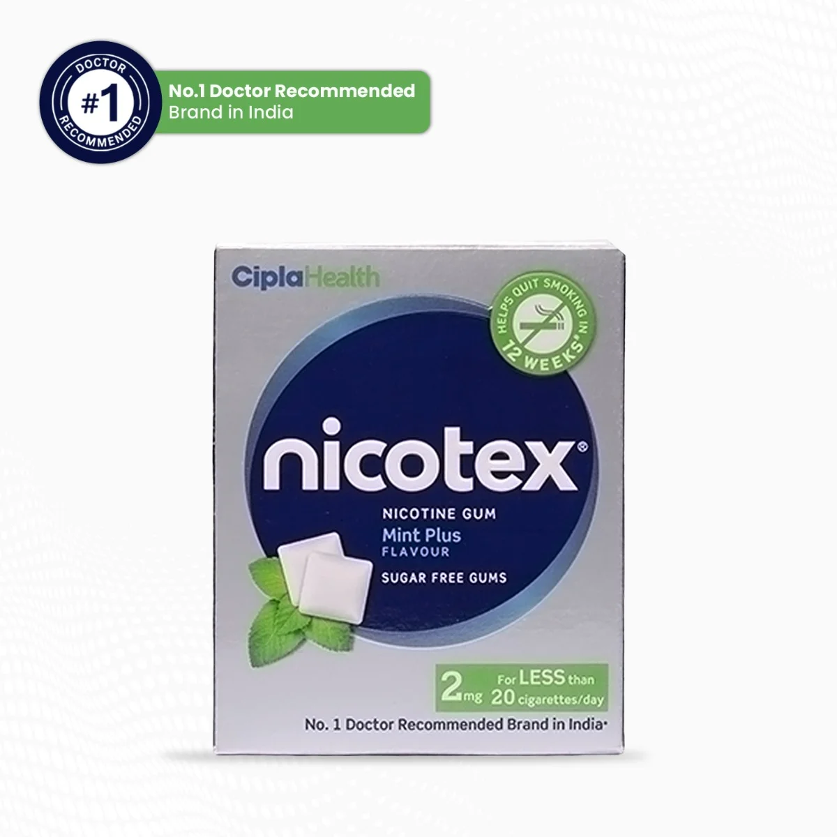 NICOTEX 2 MINT PLUS 12`S