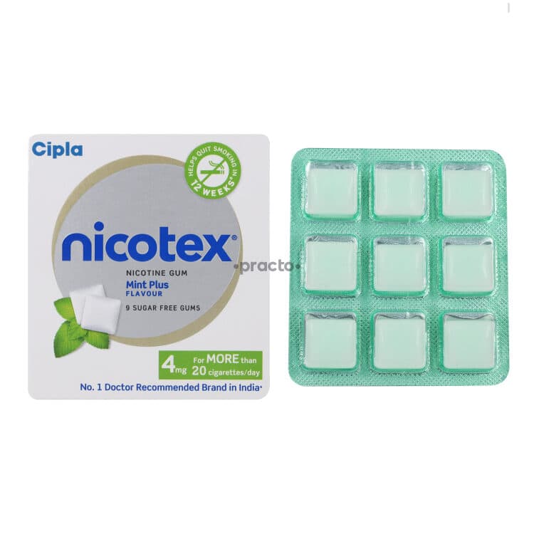 NICOTEX 4MG MINT PLUS GUM