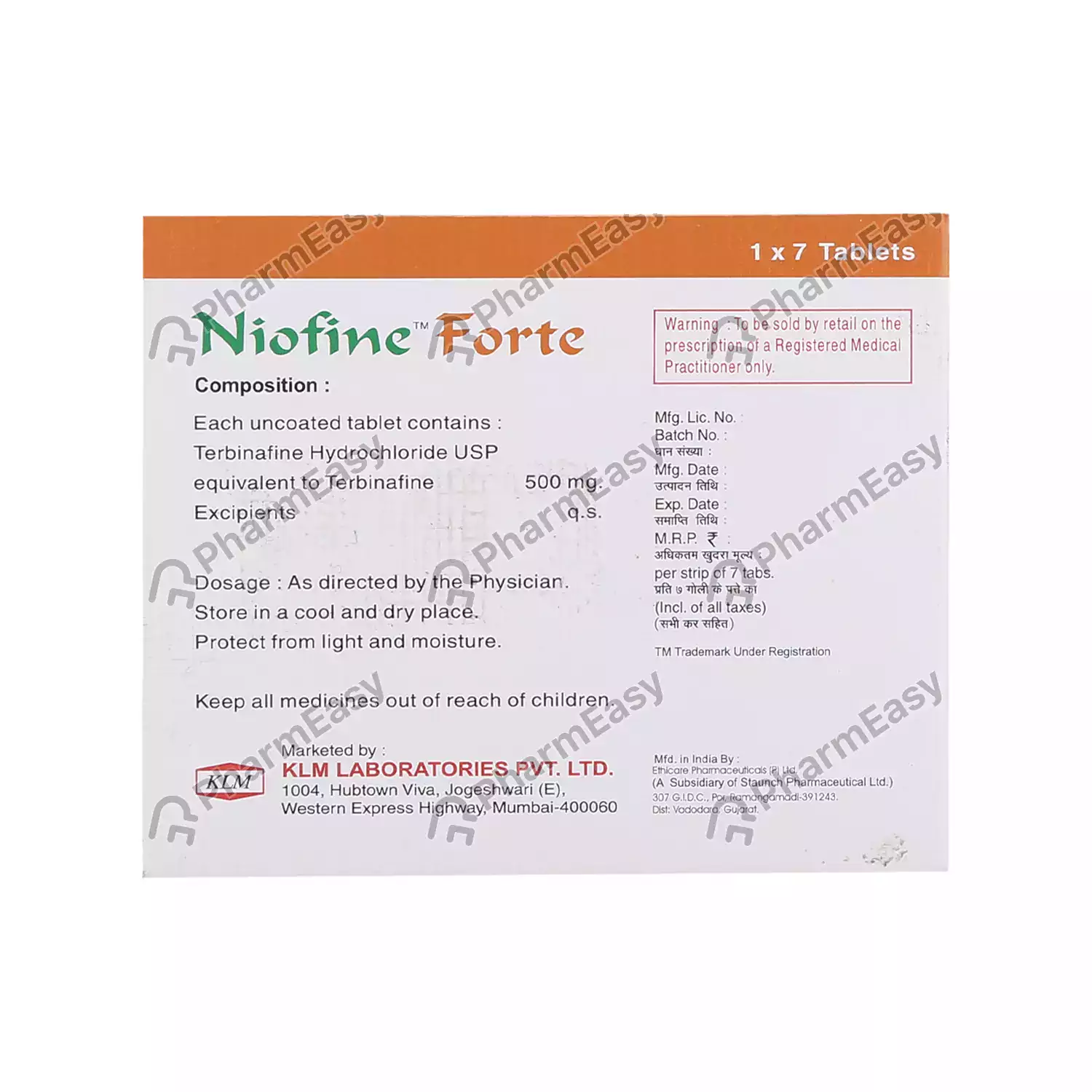 NIOFINE FORTE TAB