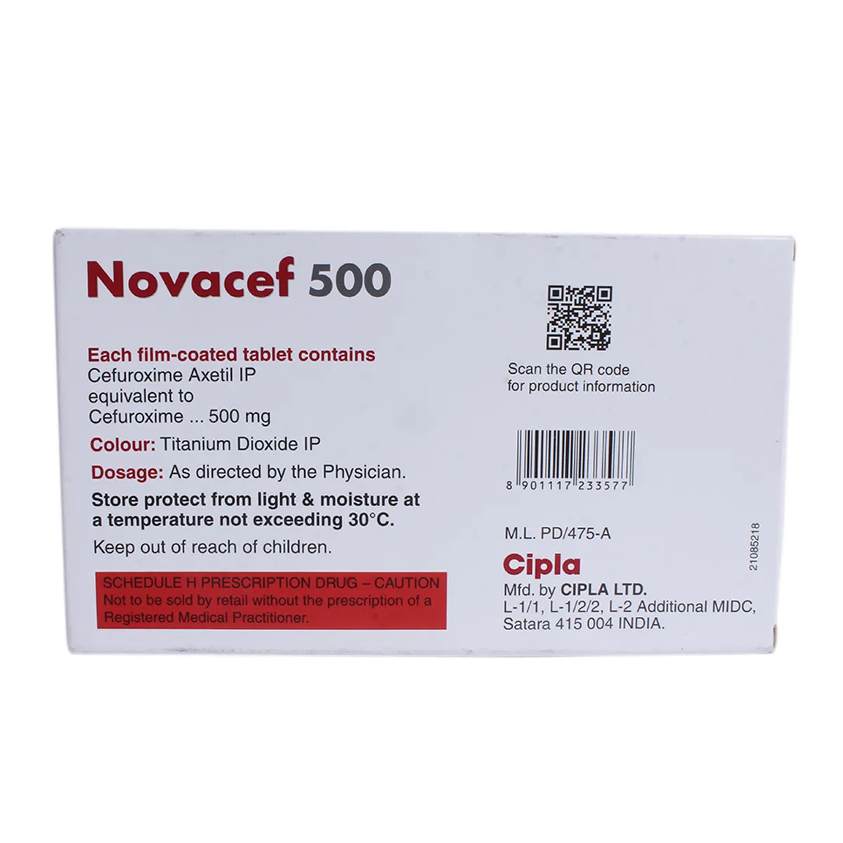 NOVACEF 500MG TAB