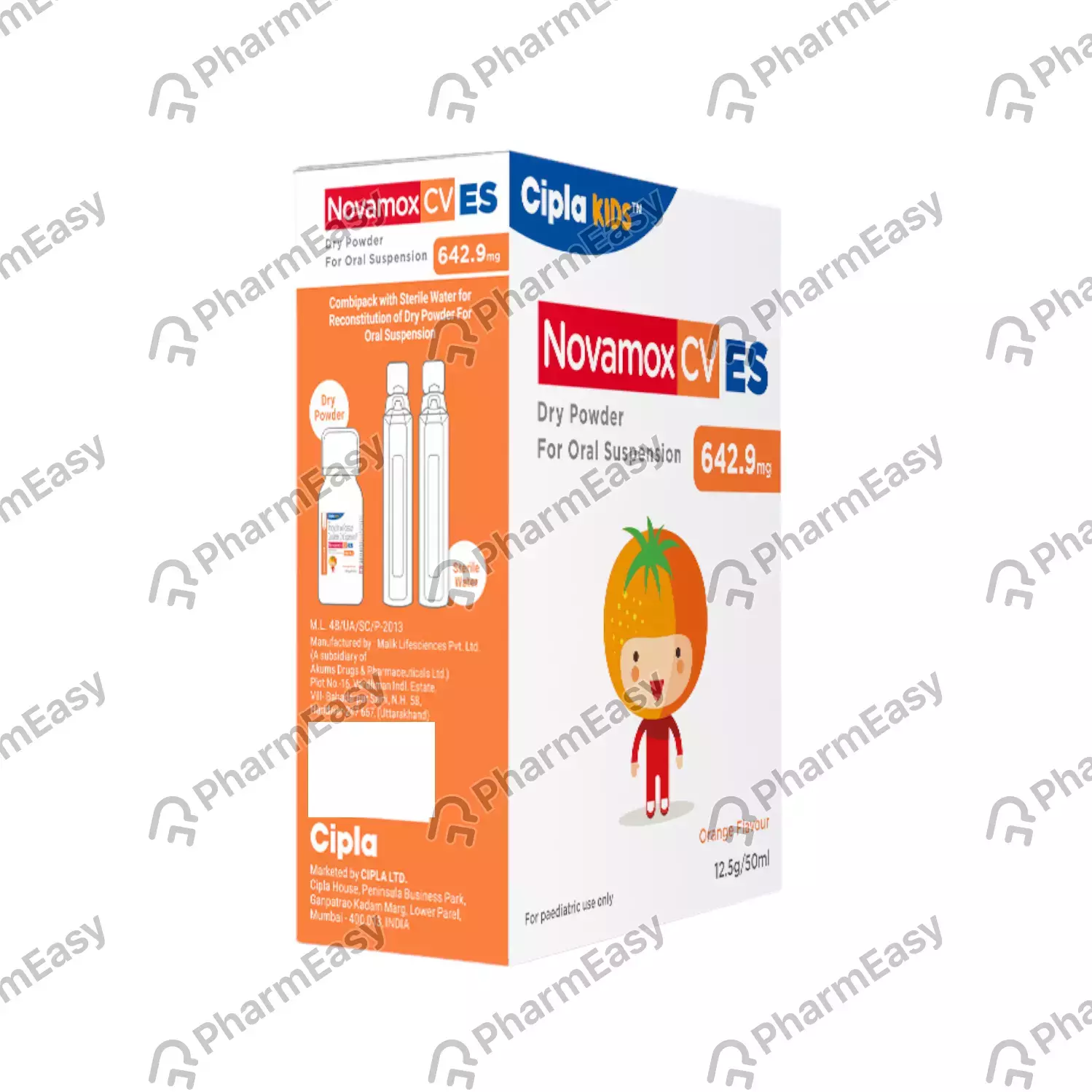 NOVAMOX CV ES DRY SYRUP 50ML
