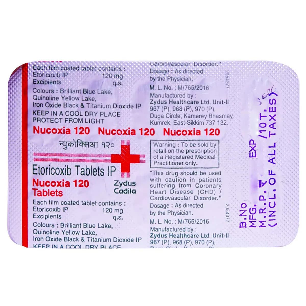 NUCOXIA 120MG TAB 10`S