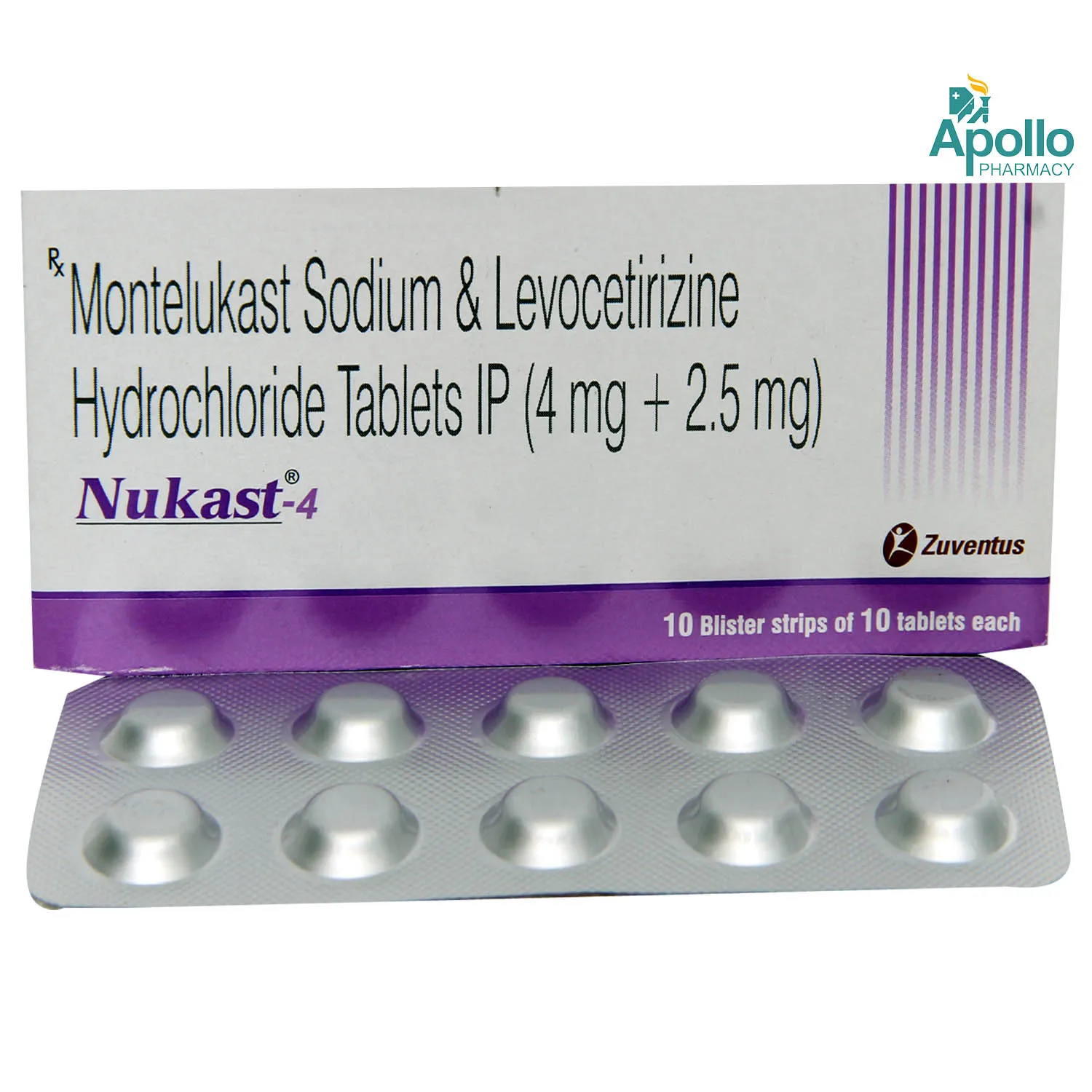 NUKAST 4MG DT 10`S