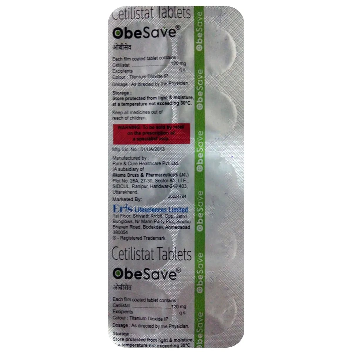 OBESAVE 120MG TAB