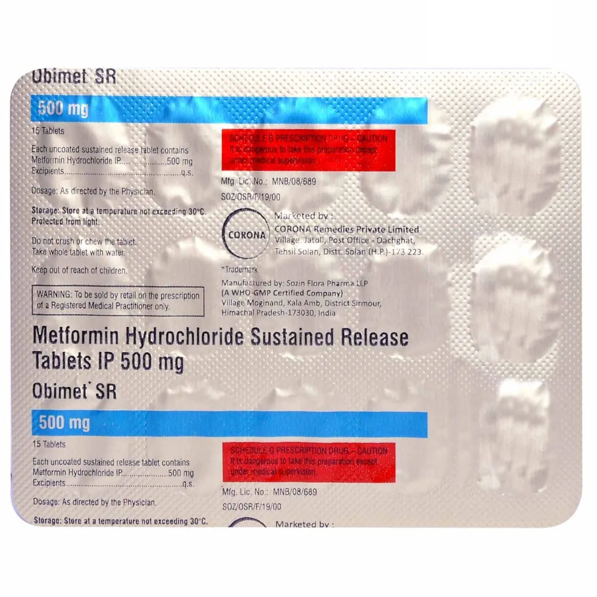 Obimet SR 500MG