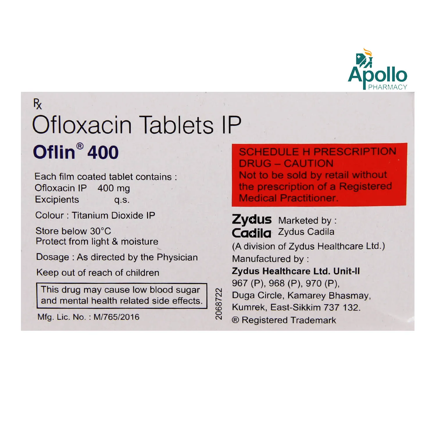 OFLIN 400MG TAB 10`S