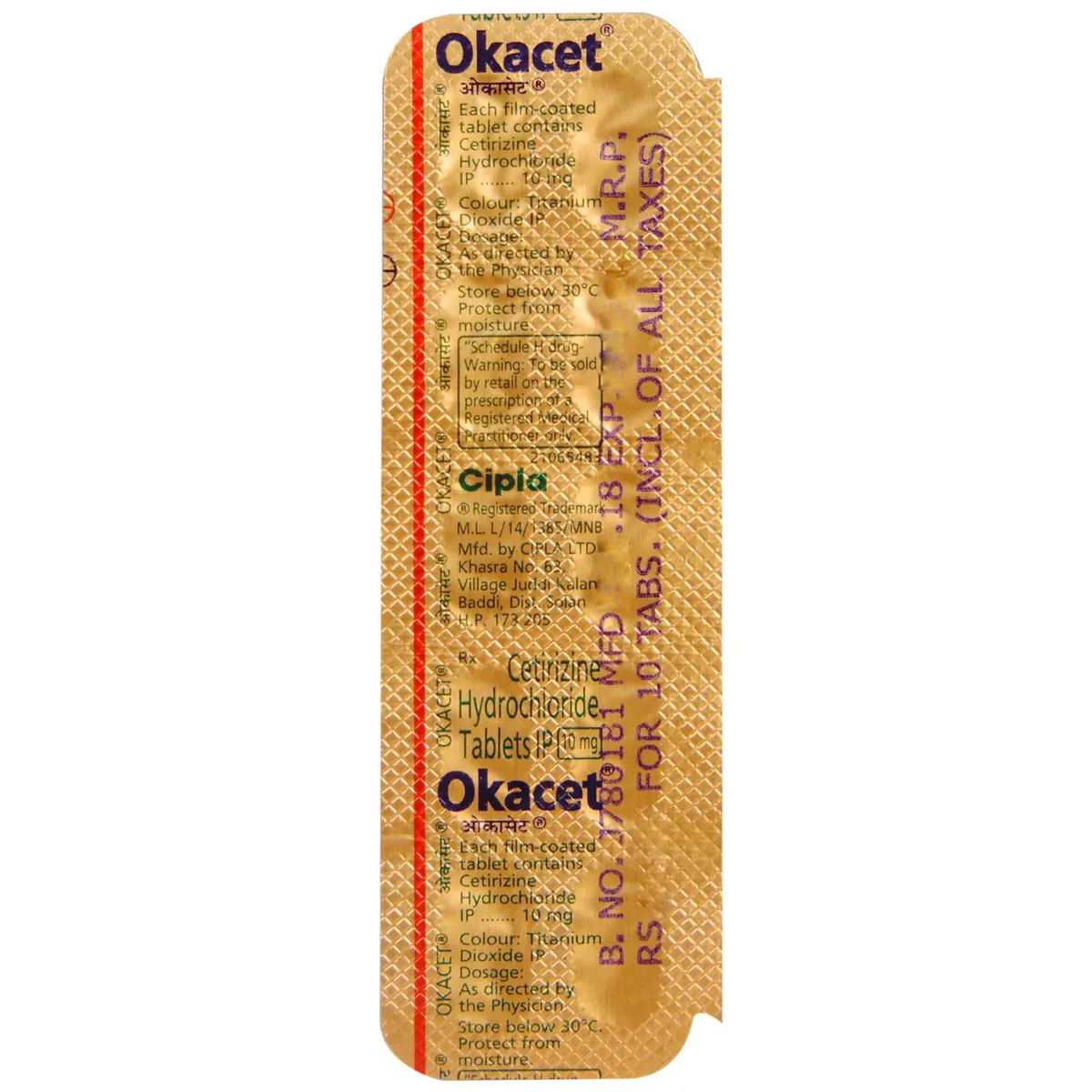 Okacet Tablet