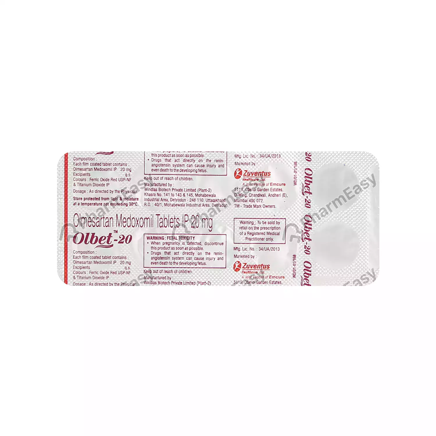 OLBET AM 20 TAB