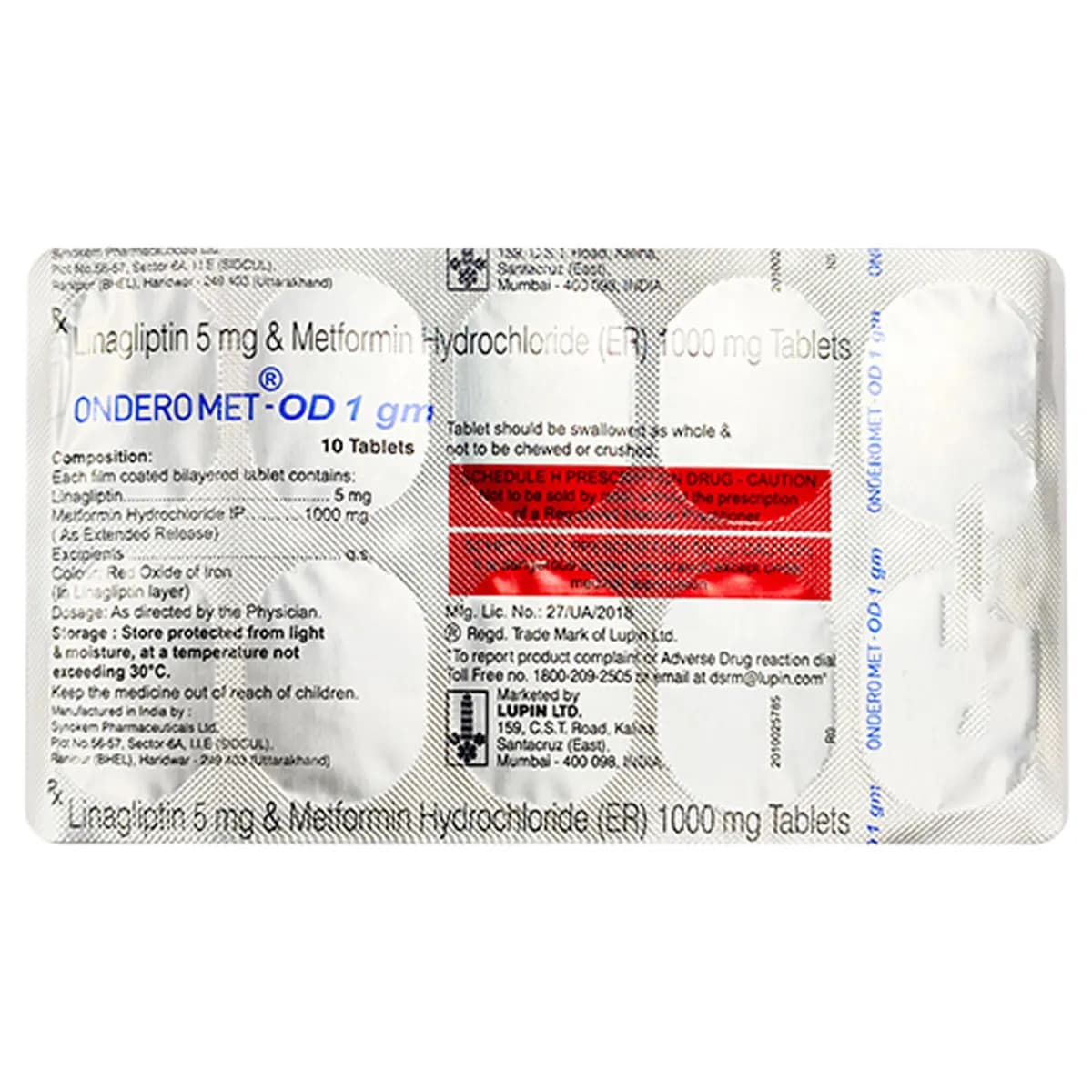 ONDERO-MET OD 1GM TAB