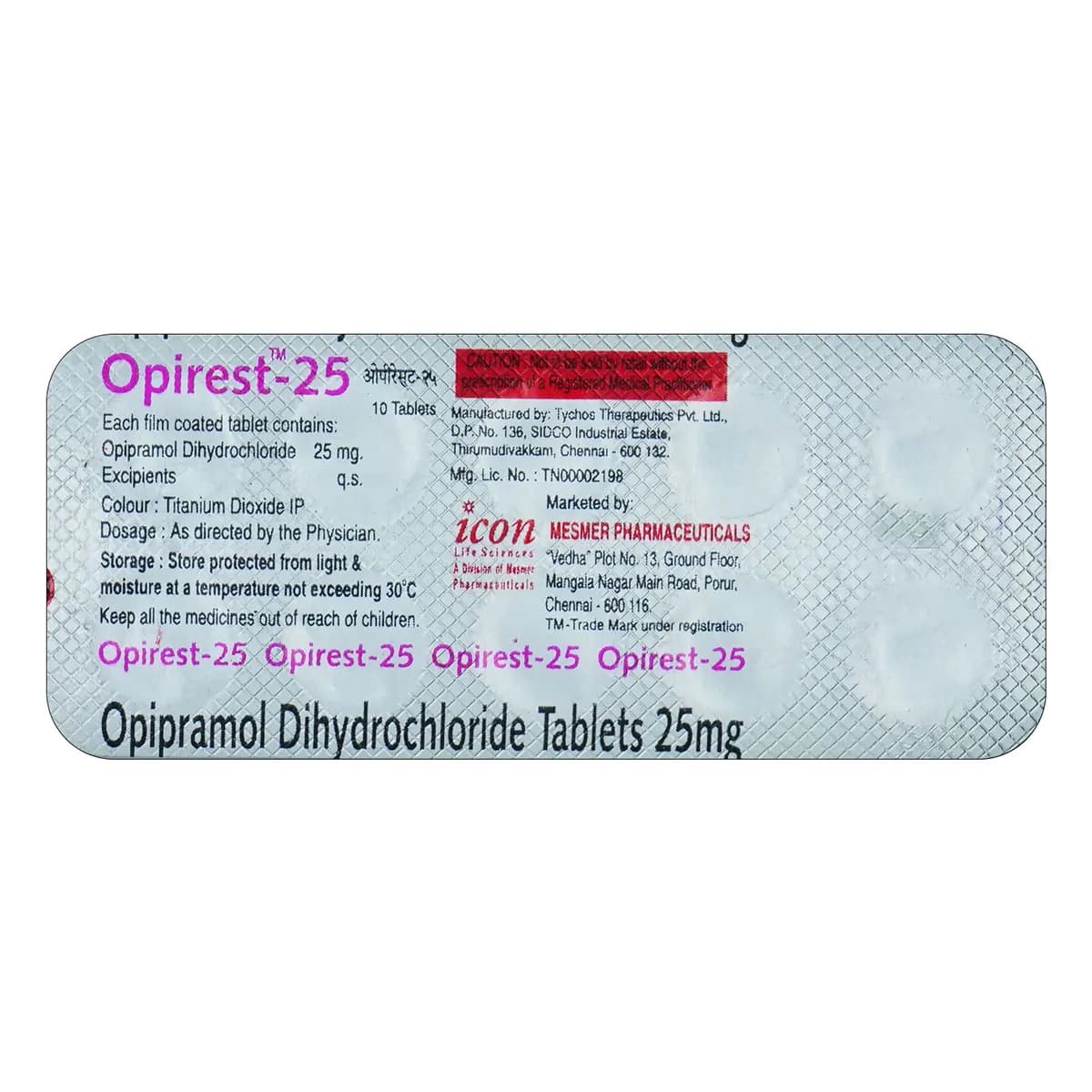 OPIREST 25MG TAB