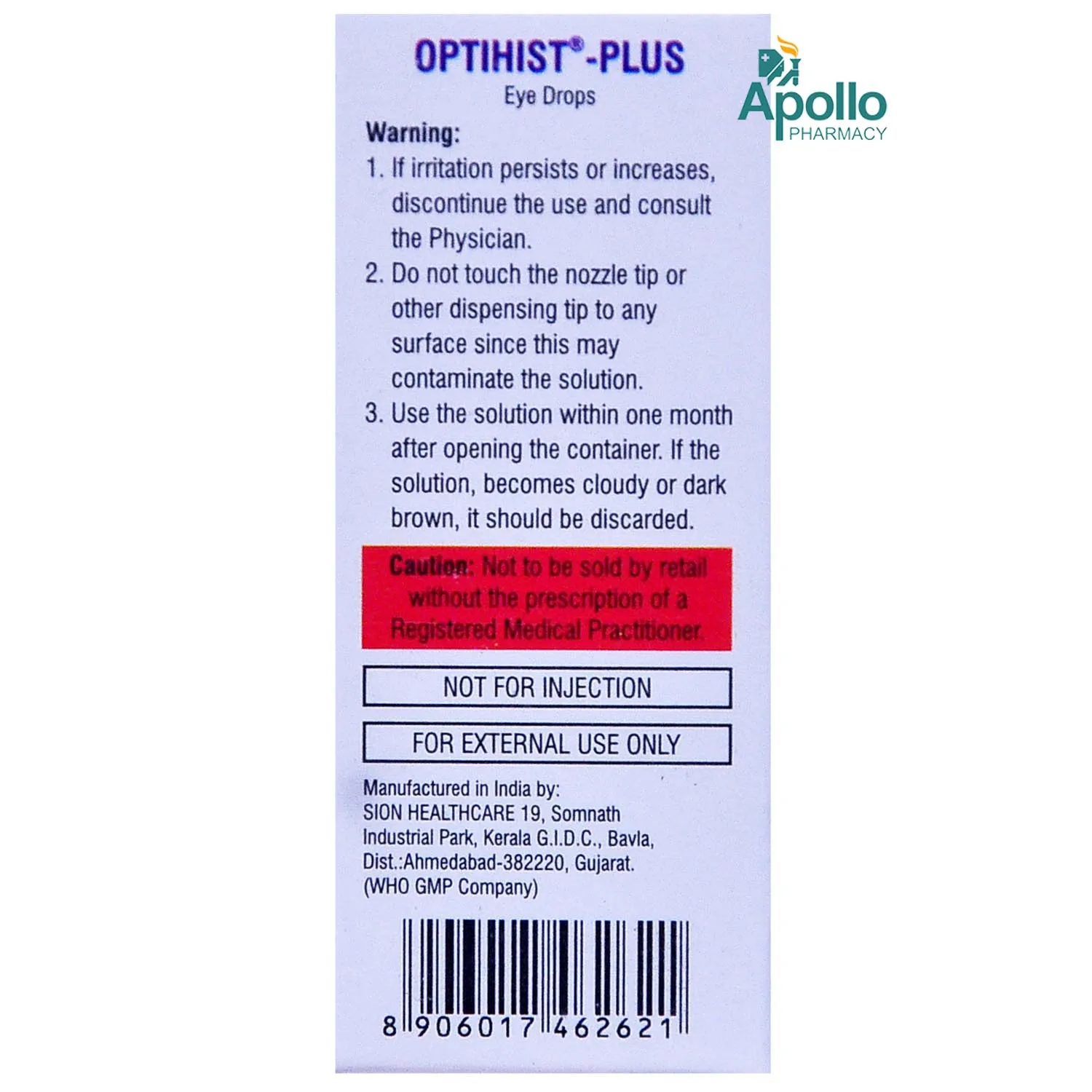 OPTIHIST PLUS EYEDROPS