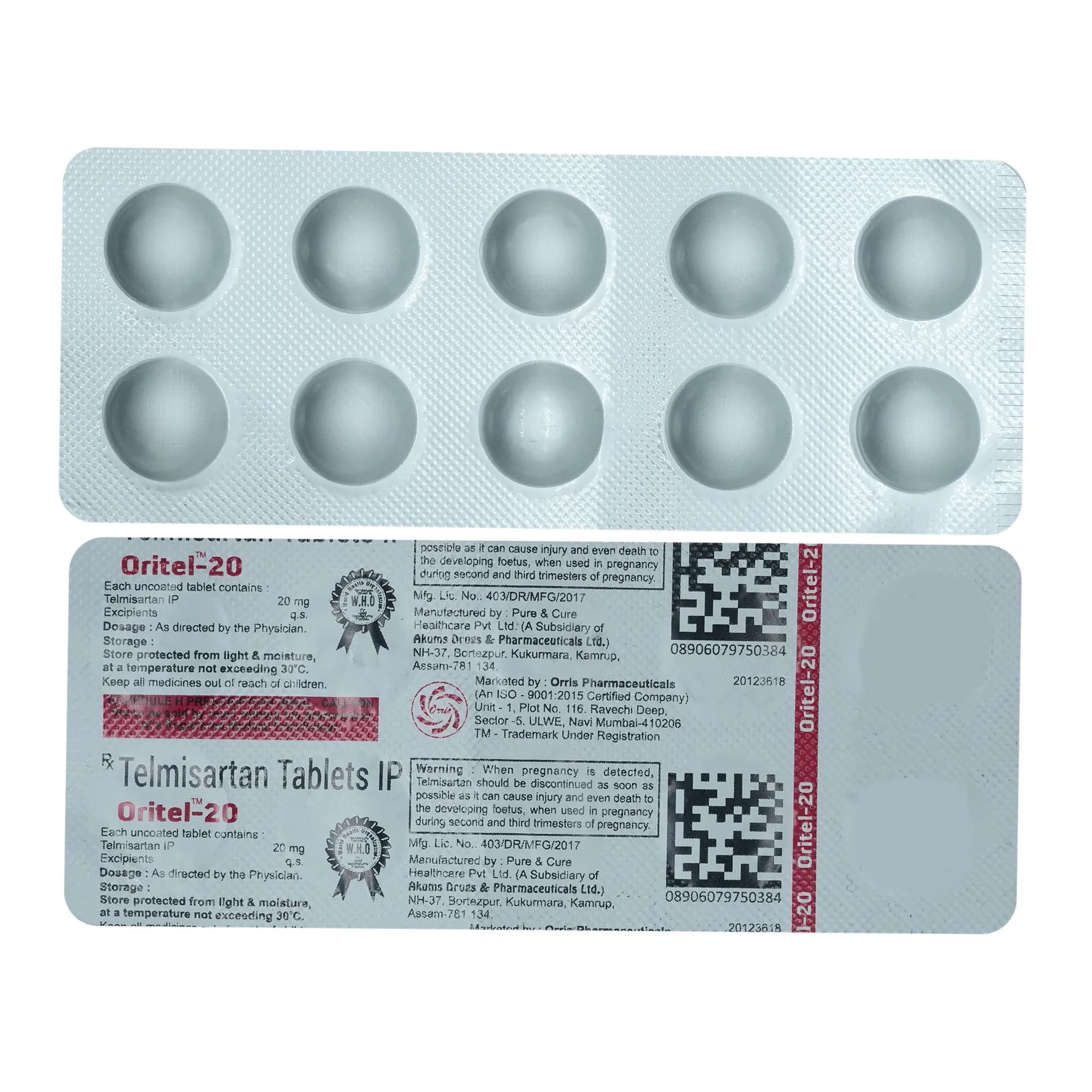 ORITEL 20 MG TAB 10`S