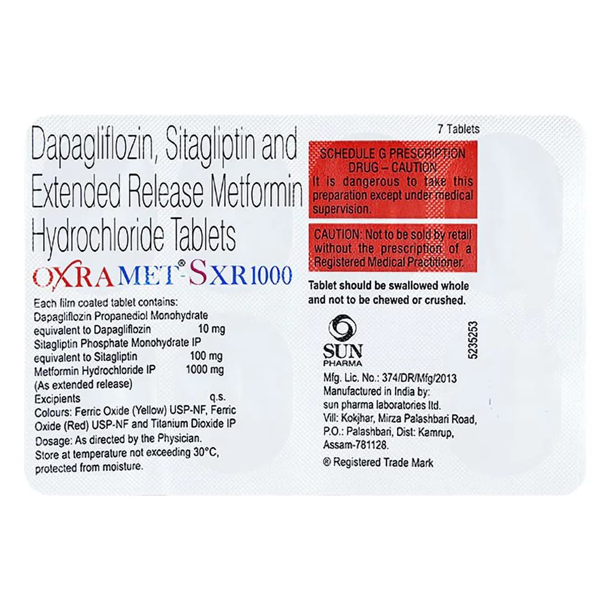 OXRAMET XR 10MG/1000
