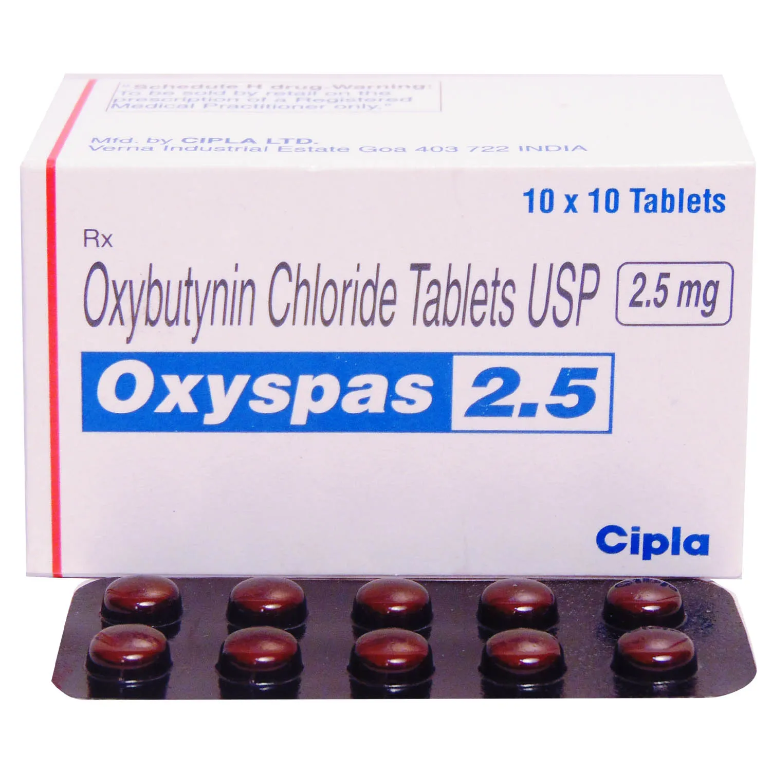 OXYSPAS 2.5 TAB 10`S