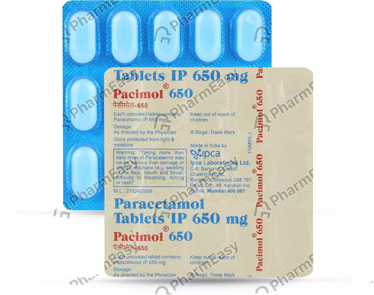 PACIMOL 650 TAB 15`S