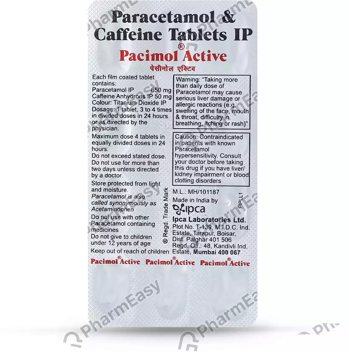 PACIMOL ACTIVE TAB