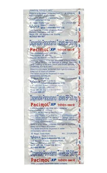 PACIMOL XP TAB 10`S