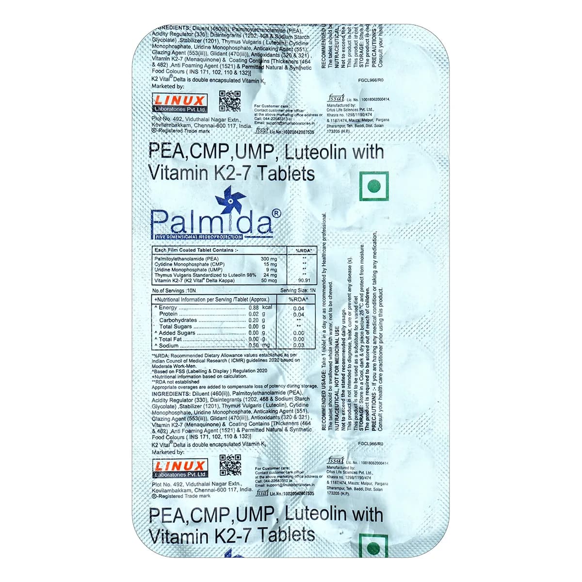 PALMIDA TAB 10`S