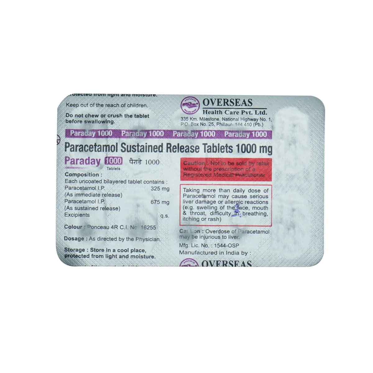 PARADAY 1000 TAB