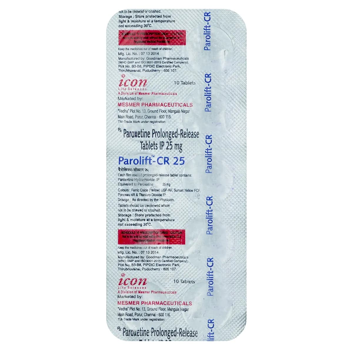 PAROLIFT -CR 25MG TAB