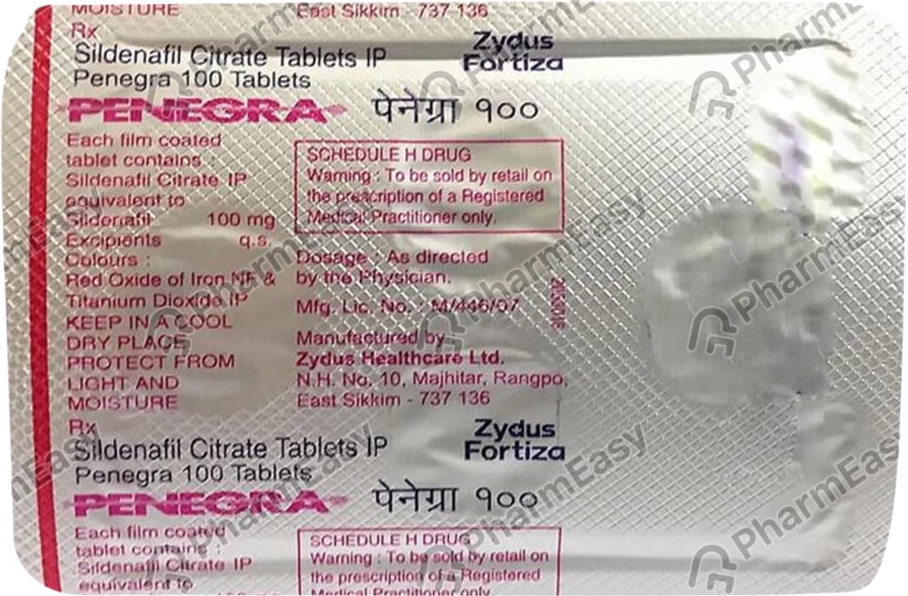PENEGRA 100MG TAB 4S