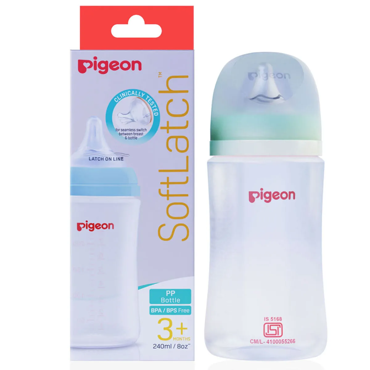 Pigeon Softlatch PP Bottle 3m+ (79205)