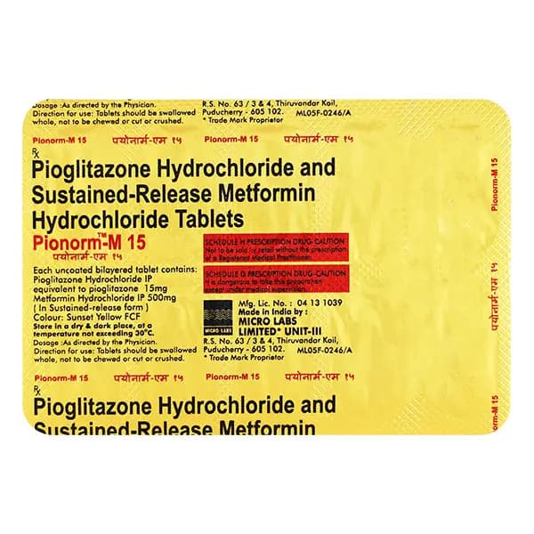 PIONORM-15MG TAB