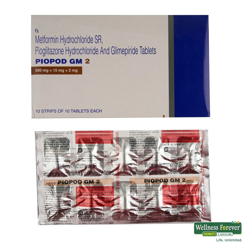 PIOPOD GM 2MG TAB 10`S