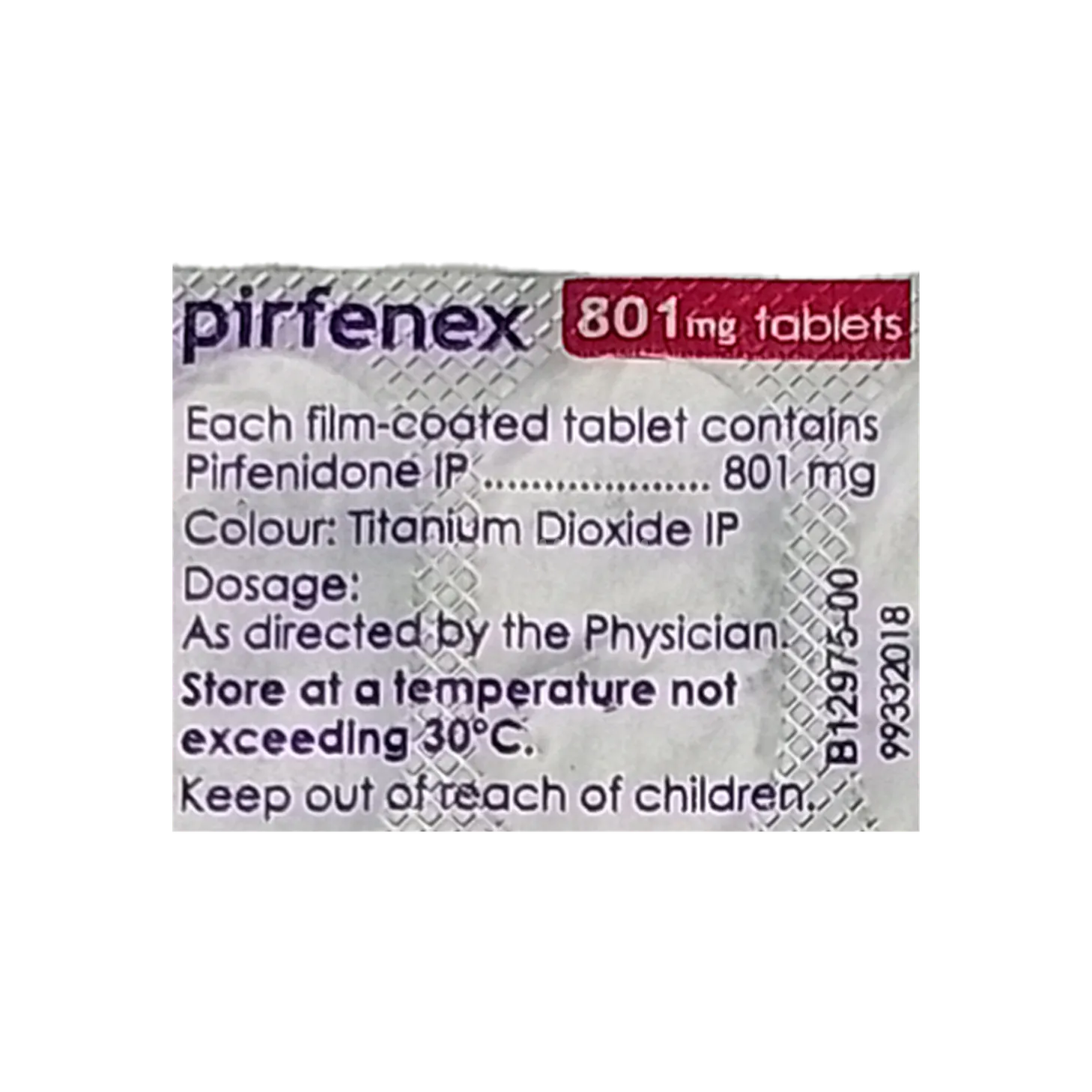 PIRFENEX 801MG TAB