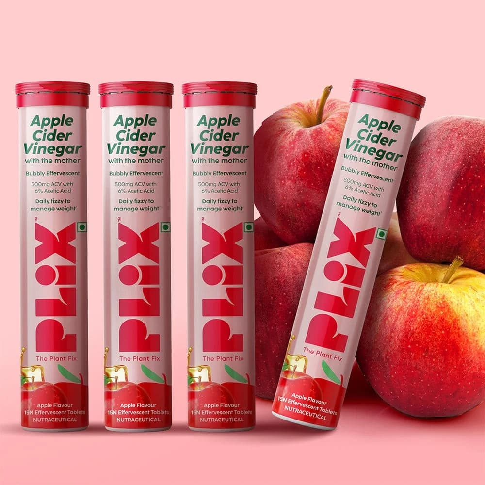Plix Apple Cider Vinegar Apple Burst Effervescent Tablet