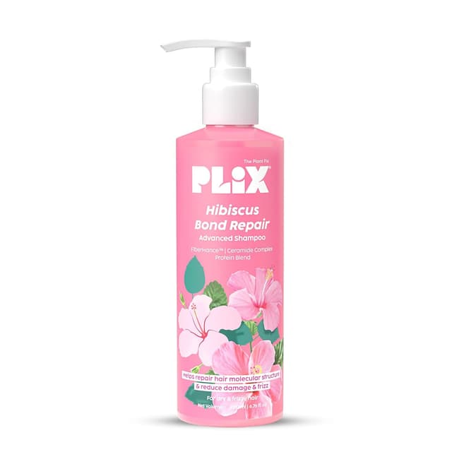 Plix Hibiscus Bond Repair Advanced Shampoo Dry And Frizzy Hair